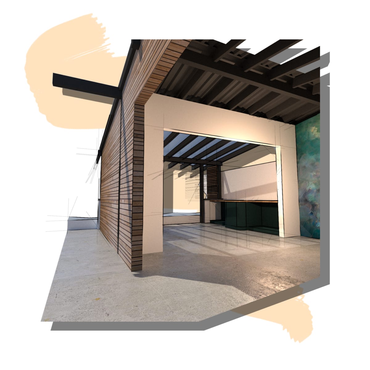Concept visual of a garage conversion