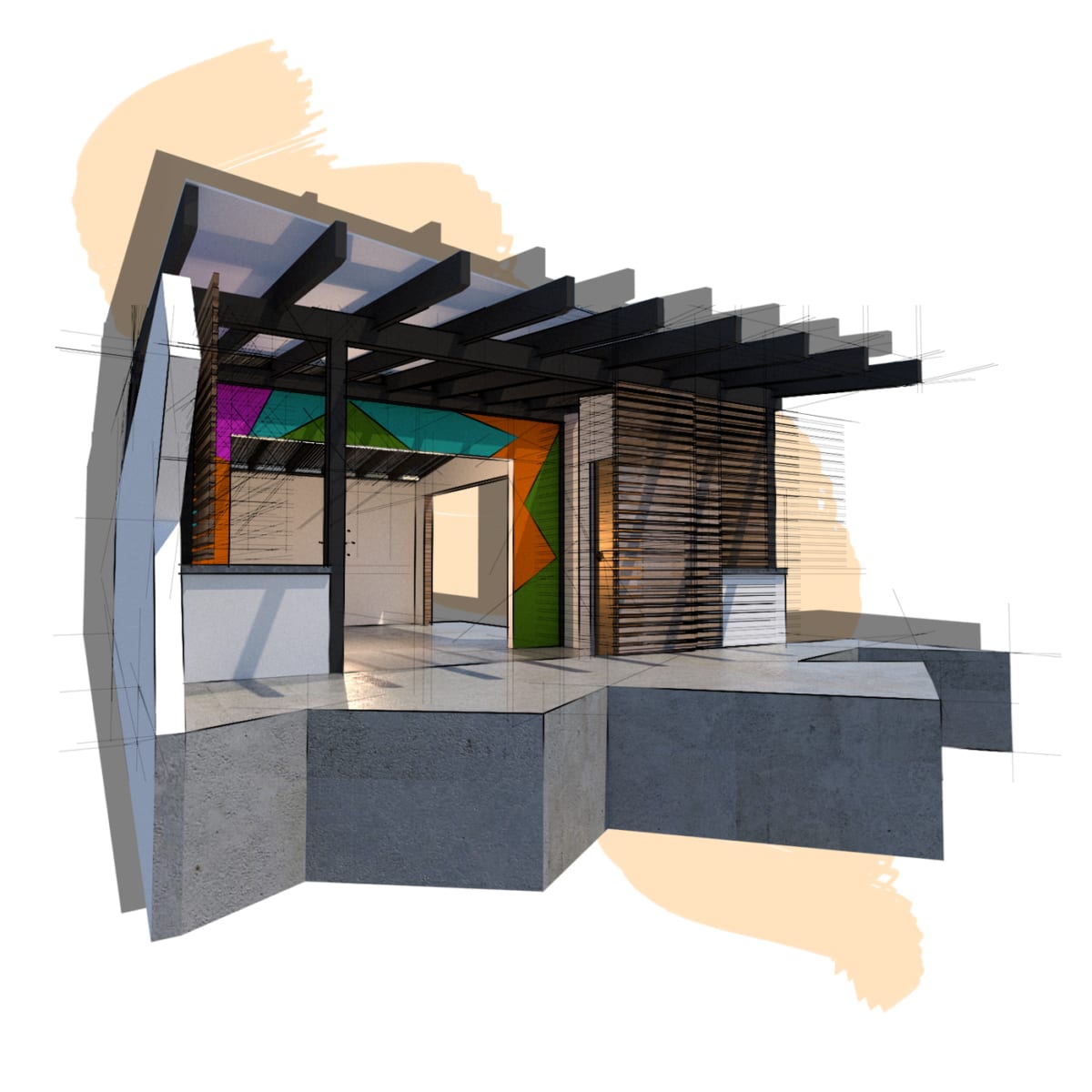 Concept visual of a garage conversion