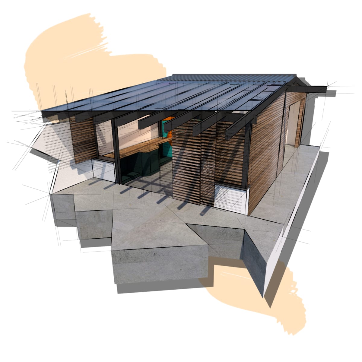 Concept visual of a garage conversion